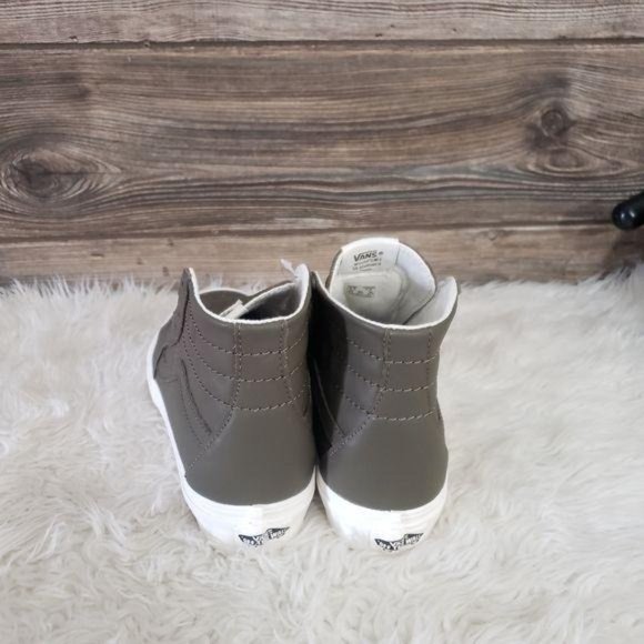 New Vans Sk8-Hi Tapered Soft Leather Olive Green - Picture 4 of 8